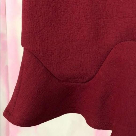 Zara Frill Retro Jacquard Mini Peplum Skirt - Picture 3 of 8